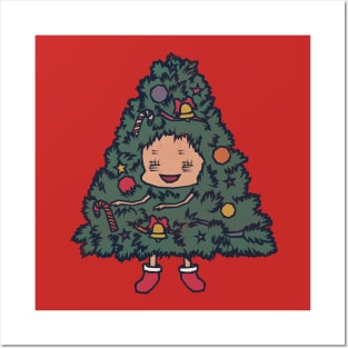 Cute Christmas Tree Charmy Posters and Art